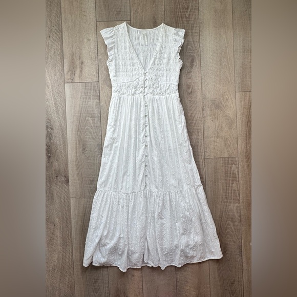Anthropologie Dresses & Skirts - Anthropologie Peregrine White Dress XS Boho Romantic Cottagecore Chic